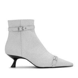 GANNI eyelet detail glitter ankle boots